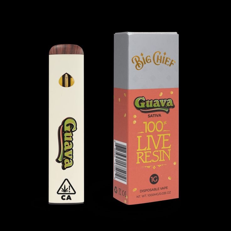 Big Chief Guava Sativa 100% Live Resin 1g Disposable Vape