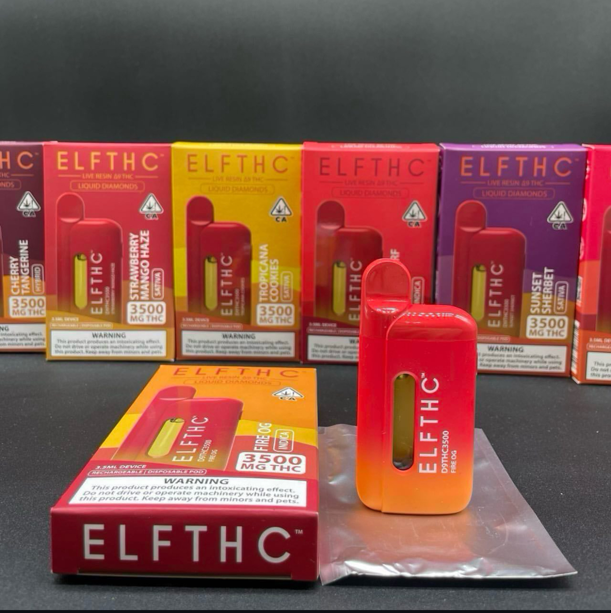 Elf THC D9THC3500 Fire OG Indica 3.5ml Disposable Vape