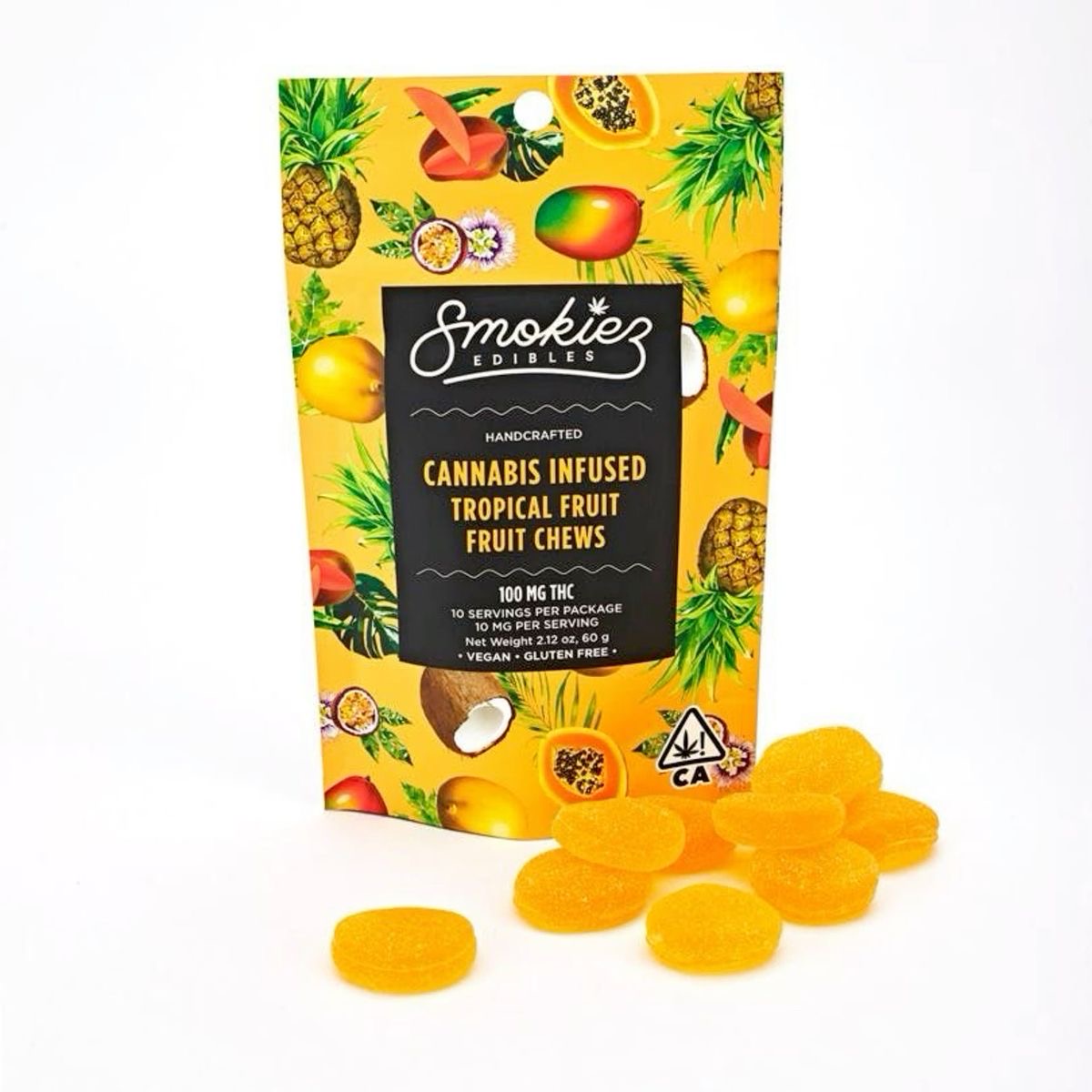 Smokiez Tropical Fruit Cannabis Infused Fruit Chews 100mg THC
